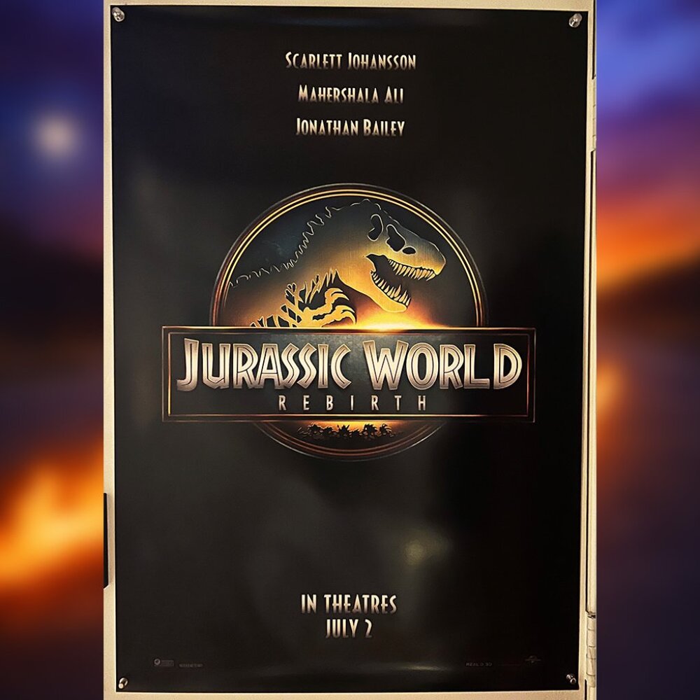 JURASSIC WORLD: REBIRTH (2025) - ORIGINAL DOUBLE SIDED ADVANCE MOVIE POSTER